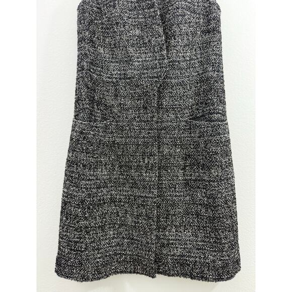 Karen Millen Black White Tweed Longline Vest Size 6 Sleeveless Classic Designer - Picture 5 of 11